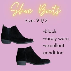 Cute Black Shoe Boots